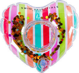 Swim Essentials Opblaasbare Bekerhouder - Zwembad Accessoires - Drankhouder Zwembad - Regenboog Hart