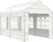 vidaXL - Prieel - met - dak - 4,46x2,28x2,69 - m - polyetheen - wit