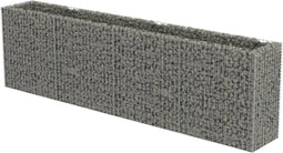 vidaXL - Gabion - plantenbak - verhoogd - 360x50x100 - cm - gegalvaniseerd - staal