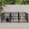 vidaXL - Hondenkennel - met - dak - 1,88 - m² - staal