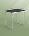 Woltu Opvouwbare Campingtafel Aluminium en MDF Zwart 70 x 60 x 50 cm