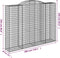 vidaXL - Schanskorven - 3 - st - gewelfd - 300x50x220/240 - cm - ijzer