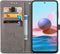 iMoshion Hoesje Geschikt voor Xiaomi Redmi Note 10 (4G) Hoesje Met Pasjeshouder - iMoshion Mandala Bookcase - Grijs