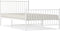 vidaXL - Bedframe - met - hoofd- - en - voeteneinde - metaal - wit - 107x203 - cm