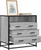 vidaXL - Ladekast - 70x41x70 - cm - bewerkt - hout - grijs - sonoma - eikenkleurig