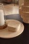 Onderzetter marmer - organisch - beige set van 4 stuks - 10x10x1cm