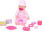 My Baby & Me Babypop 10-Delige Set - Incl. Speen, Bijtring, Potje, Créme Potje, Snoepdoosjes, Bordje, Zeepbakje en Rammelaar - Polyester - Roze/Paars