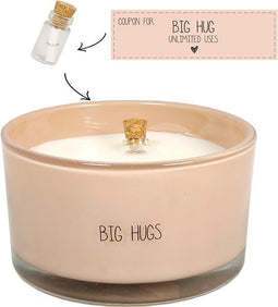 MY FLAME | Flessenpost kaars Big Hugs - roze - Green Tea Time