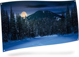My Village | Achtergronddoek berglandschap nacht | 150x75cm