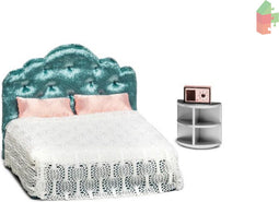 Lundby Poppenhuis Set - Slaapkamer (Groen/Roze)