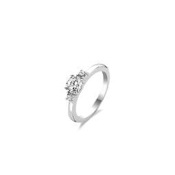 TI SENTO Dames Ring - 925 zilver - Zirconia wit - Maat 17.75 mm / maat 56 - 1796ZI
