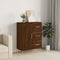 vidaXL - Dressoir - 69,5x34x90 - cm - bewerkt - hout - bruin - eikenkleur