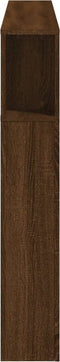 Hoofdeinde met LED 160x18,5x103,5 cm bewerkt hout bruineiken