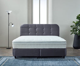 Dreamhouse® Rondo Boxspring met Opbergruimte – Bed - 180 x 200 cm - Velvet Antraciet - Complete boxspring
