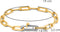 TI SENTO Dames Armband - 925 zilver - Zilver geel verguld - Maat M - 2936SY