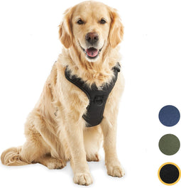 Jake & Jacky Hondentuigje - Anti-Trek Tuig - Y Tuig Hond - Reflecterend - Zwart - Maat XL