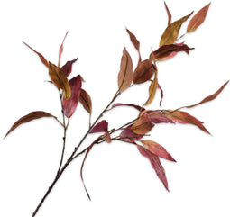 Silk-ka Kunstbloem-Zijde Bladtak Bruin-Groen 114 cm