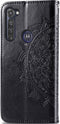 Hoesje Met Pasjeshouder Geschikt voor Motorola Moto G Pro - Mandala Bookcase - Zwart
