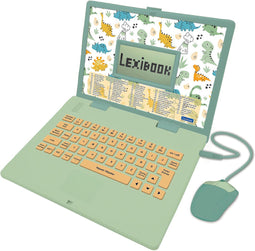 Dinosaurus Tweetalige educatieve laptop met 124 activiteiten (EN/FR)