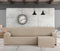 Hoes voor chaise longue met korte armleuning links Eysa TROYA Lichtbruin 170 x 110 x 310 cm