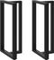 vidaXL - Bartafelpoten - 2 - st - T-vormig - 60x35x(110-111) - cm - staal - zwart
