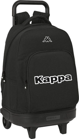Schoolrugzak met Wielen Kappa Black Zwart (33 x 45 x 22 cm)
