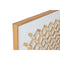 Schilderij Home ESPRIT Wit Gouden Natuurlijk Abstract Modern 100 x 3,5 x 100 cm (2 Stuks)