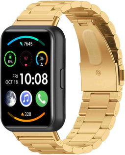 imoshion Bandje met Horlogeband inkorter - Geschikt voor Huawei Watch Fit 2 - imoshion Stalen band zonder installatiehulp - goud