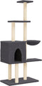 vidaXL - Kattenmeubel - met - sisal - krabpalen - 145 - cm - donkergrijs