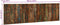vidaXL - Hoofdbord - 180 - cm - massief - gerecycled - hout - meerkleurig