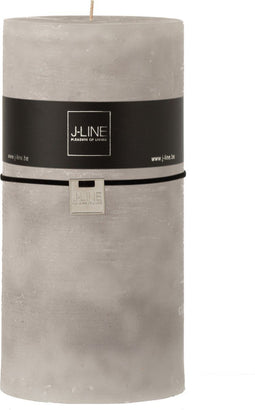 J-Line cilinderkaars - lichtgrijs - 140U - XXL - 6 stuks
