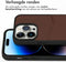 Accezz iPhone 14 Pro - Back Cover - Premium Leather Card Slot - Bruin