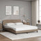 vidaXL - Bedframe - met - hoofdbord - kunstleer - cappuccinokleurig - 160x200 - cm