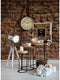 Stoere industriële lamp - 64CM - Draaibaar - Metaal Hout - Zilver/Wit