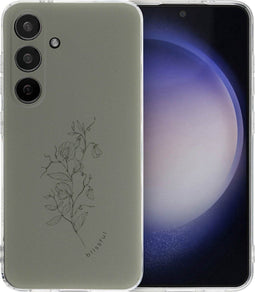 imoshion Hoesje Geschikt voor Samsung Galaxy S24 Hoesje Siliconen - imoshion Design hoesje - Meerkleurig / Floral Green