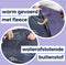 MyBlanket Winter L/XL, compact en warm met fleece, wind- en waterdicht rolstoeldeken, snel geplaatst zonder op te staan uit de rolstoel, voor manuele én elektrische rolstoel; 38 x 24 x 8 cm ; 0,6 kg, wasbaar op 30°C - Night Blue met Paarse rits