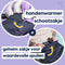 MyBlanket Winter L/XL, compact en warm met fleece, wind- en waterdicht rolstoeldeken, snel geplaatst zonder op te staan uit de rolstoel, voor manuele én elektrische rolstoel; 38 x 24 x 8 cm ; 0,6 kg, wasbaar op 30°C - Night Blue met Paarse rits