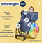 MyBlanket Zomer Kids, compact en licht, wind- en waterdicht rolstoeldeken, snel geplaatst zonder op te staan uit de rolstoel, voor manuele én elektrische rolstoel; 38 x 24 x 8 cm ; 0,362 kg, wasbaar op 30°C - Night Blue met Gele rits