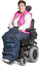 MyBlanket Zomer L/XL, compact en licht, wind- en waterdicht rolstoeldeken, snel geplaatst zonder op te staan uit de rolstoel, voor manuele én elektrische rolstoel; 38 x 24 x 8 cm ; 0,515 kg, wasbaar op 30°C - Night Blue met Paarse rits