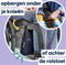 MyBlanket Zomer L/XL, compact en licht, wind- en waterdicht rolstoeldeken, snel geplaatst zonder op te staan uit de rolstoel, voor manuele én elektrische rolstoel; 38 x 24 x 8 cm ; 0,515 kg, wasbaar op 30°C - Night Blue met Paarse rits
