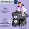 MyBlanket Zomer L/XL, compact en licht, wind- en waterdicht rolstoeldeken, snel geplaatst zonder op te staan uit de rolstoel, voor manuele én elektrische rolstoel; 38 x 24 x 8 cm ; 0,515 kg, wasbaar op 30°C - Night Blue met Paarse rits