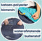 MyBlanket Zomer S/M, compact en licht, wind- en waterdicht rolstoeldeken, snel geplaatst zonder op te staan uit de rolstoel, voor manuele én elektrische rolstoel; 38 x 24 x 8 cm ; 0,45 kg, wasbaar op 30°C - Night Blue met Turquoise rits