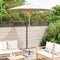 vidaXL - Tuinparasol - Crème - Wit - 240x260 - cm - in - Bamboe
