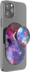 PopSockets PopGrip - Telefoonbutton en Standaard compatibel met een magnetische ring voor iPhone 12 en hoger - Blauw Nebula