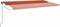 vidaXL - Luifel - automatisch - uittrekbaar - met - palen - 6x3,5 - m - oranje - bruin