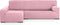 Hoes voor chaise longue met lange armleuning links Eysa ULISES Roze Licht Roze 170 x 110 x 310 cm