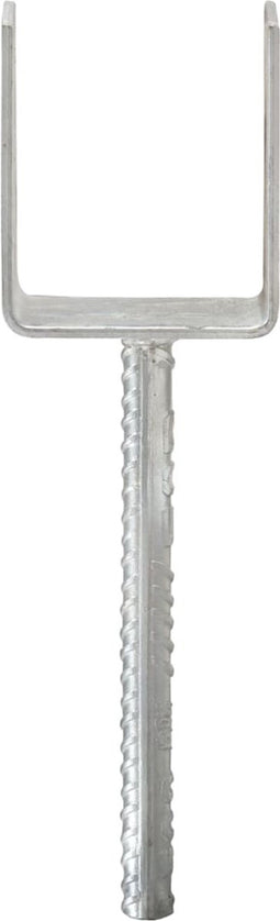 vidaXL Grondankers 6 st 8x6x30 cm gegalvaniseerd staal zilverkleurig