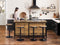 SoBuy KNL01-F - Keukeneiland - Buffetkast met 2 Deuren 4 Vakken - Bruin - 170x60x89cm