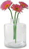Jodeco Bloemenvaas - helder transparant - glas - 19 x 23 cm - fles vorm vaas