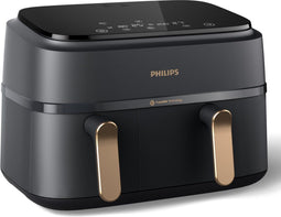 Philips Rapid Air Serie 3000 NA352/00 - Airfryer - Dubbele Mand 9 Liter - Houtskoolgrijs